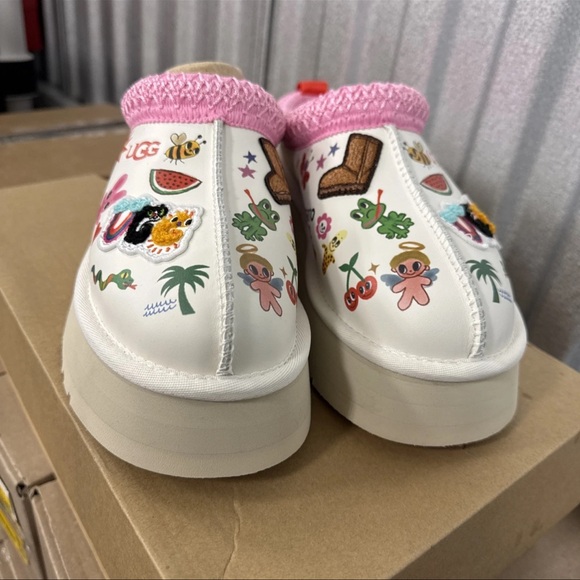 🎨 UGG TAZZ POP SKETCH SLIPPERS WHITE HUMBERTO CRUZ 💕 - Picture 2 of 5